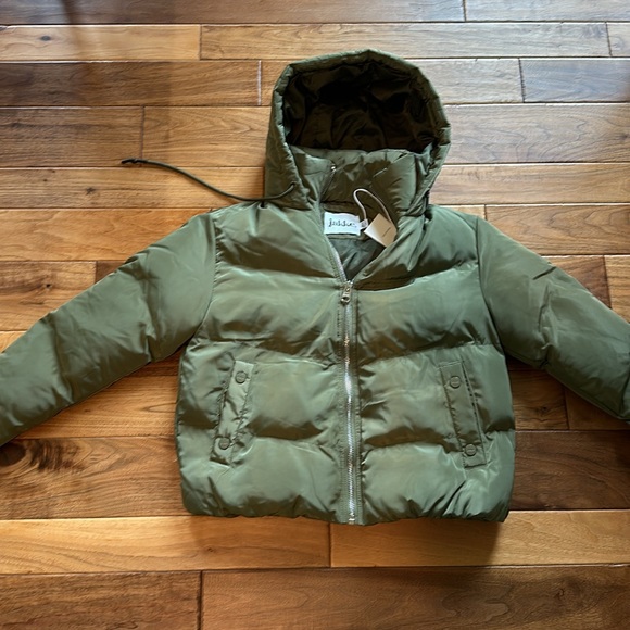 Jakke - Poppy recycled puffer jacket. Khaki green - Picture 3 of 10